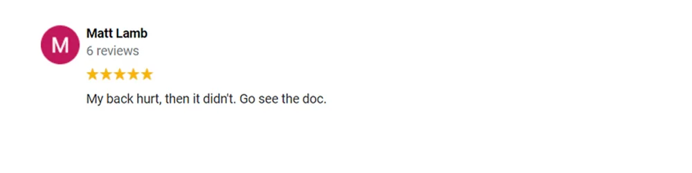 Chiropractic Little Rock AR Testimonial Chiropractic Little Rock AR Testimonial